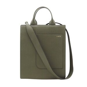 Valextra Boxy Military Soft Calfskin 2-Way Shoulder Bag (WBBX0044028LRL99VM) ...